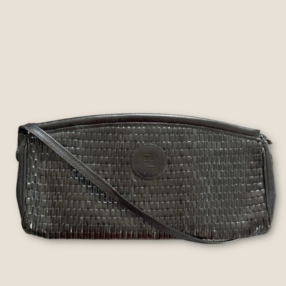 Fendi leather clutch